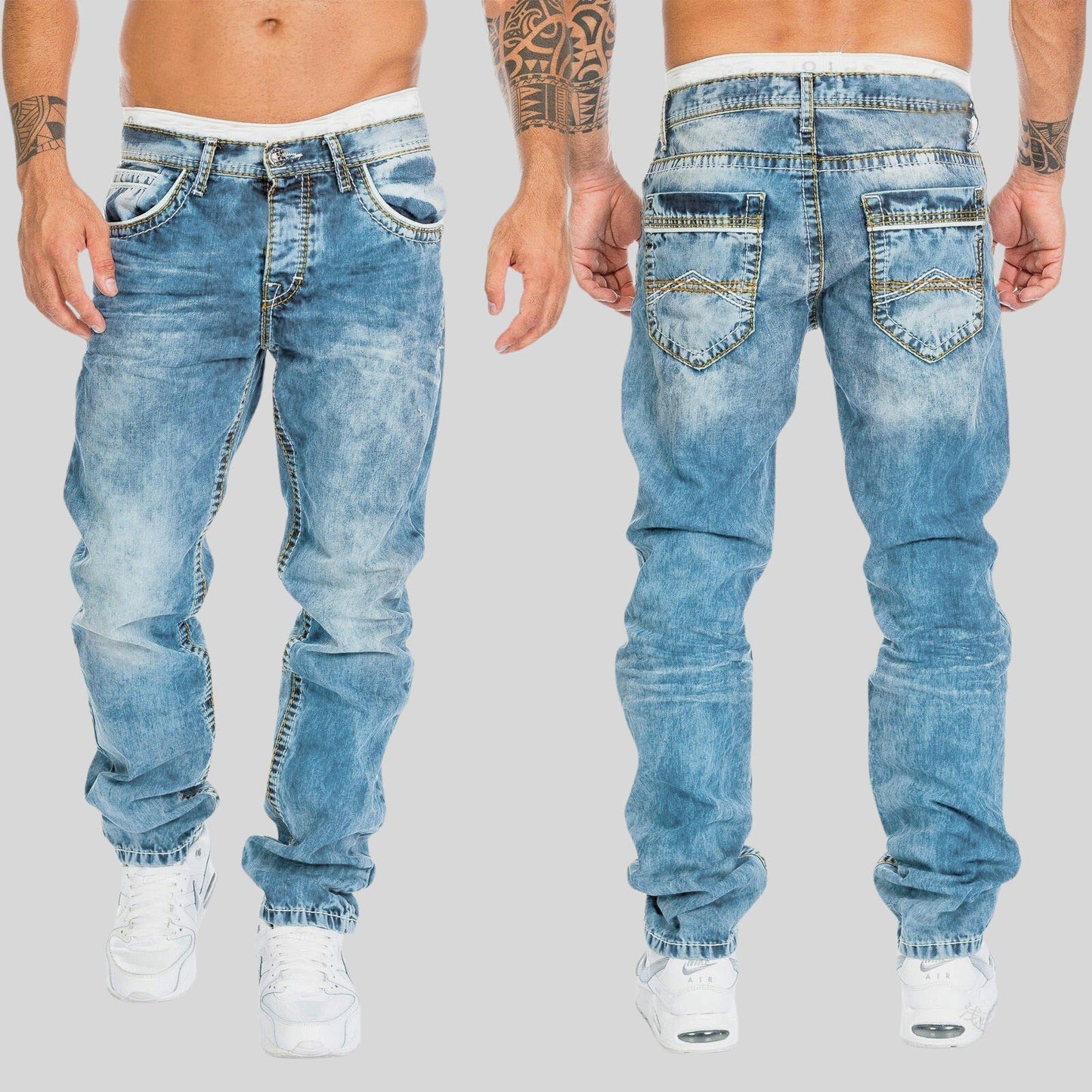 Felix Grant Jeans Denim Urbains Coupe Slim Moderne Pour Look Citadin Polyvalents Et Élégants