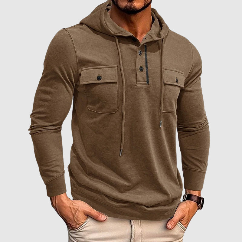 Sweat à Capuche Felix Grant Urban Pulse Tissu Coton Polyester Couleur Unie Coupe Décontractée