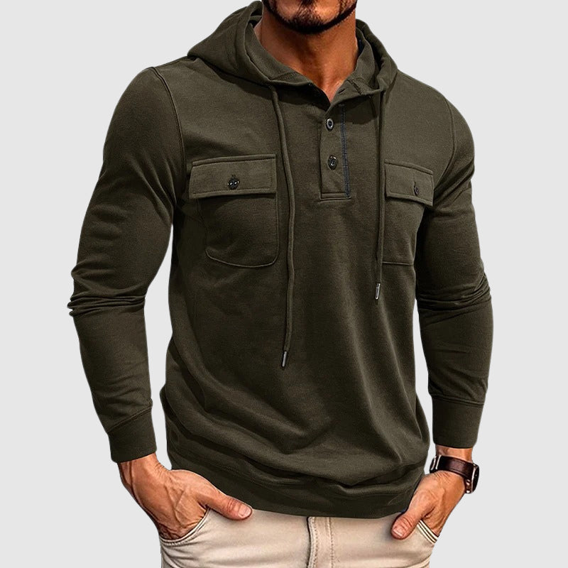 Sweat à Capuche Felix Grant Urban Pulse Tissu Coton Polyester Couleur Unie Coupe Décontractée