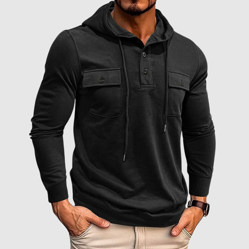 Sweat à Capuche Felix Grant Urban Pulse Tissu Coton Polyester Couleur Unie Coupe Décontractée