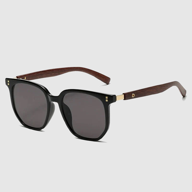 Lunettes de Soleil Felix Grant Vintage en Bois Premium Protection Visuelle Style Intemporel Quatre Couleurs Deux Offerts