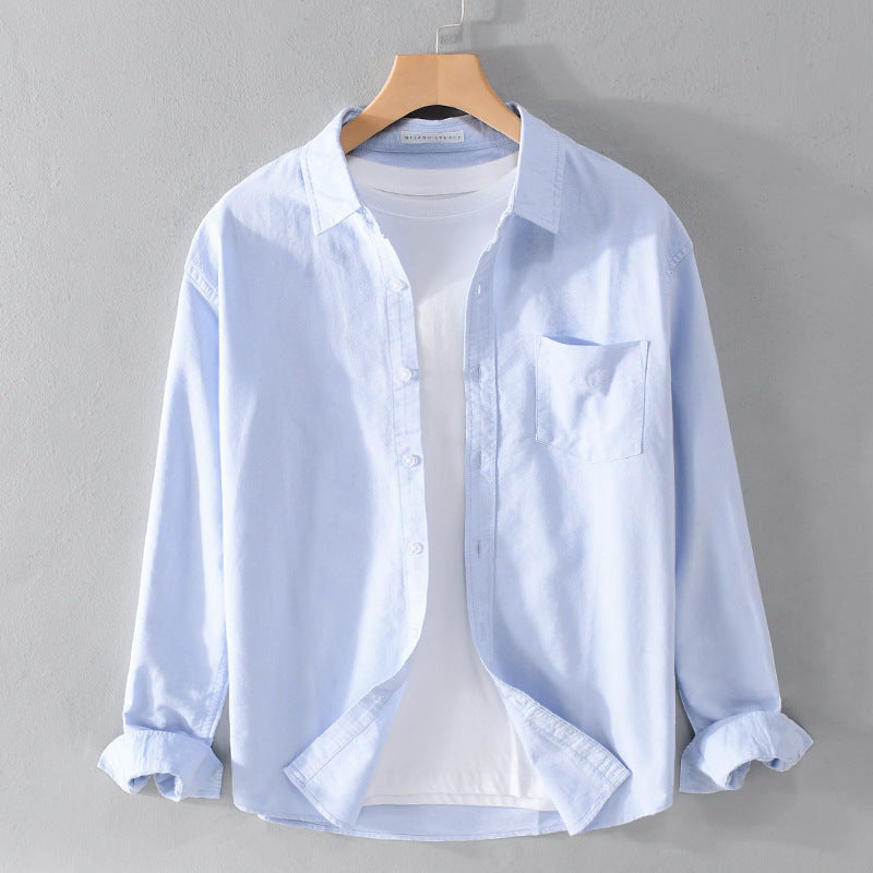 Chemise Weekend En Coton Felix Grant Avec Col Revers Manches Longues Poche Poitrine Légère Et Polyvalente