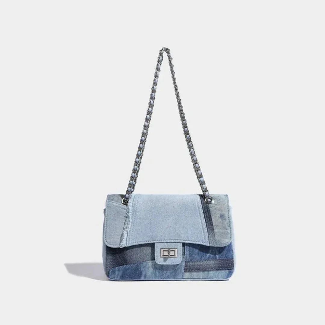 Fiona Paneled Denim Convertible Bag - Amawinc