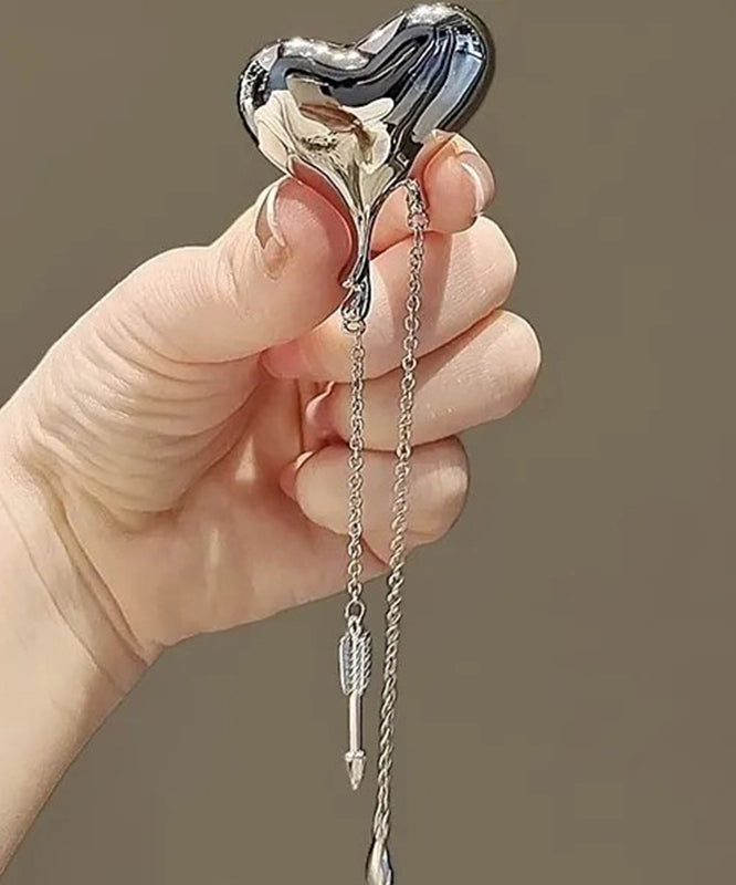 Broches à pampilles en soie fine et métal avec chaîne d'amour - Amawinc