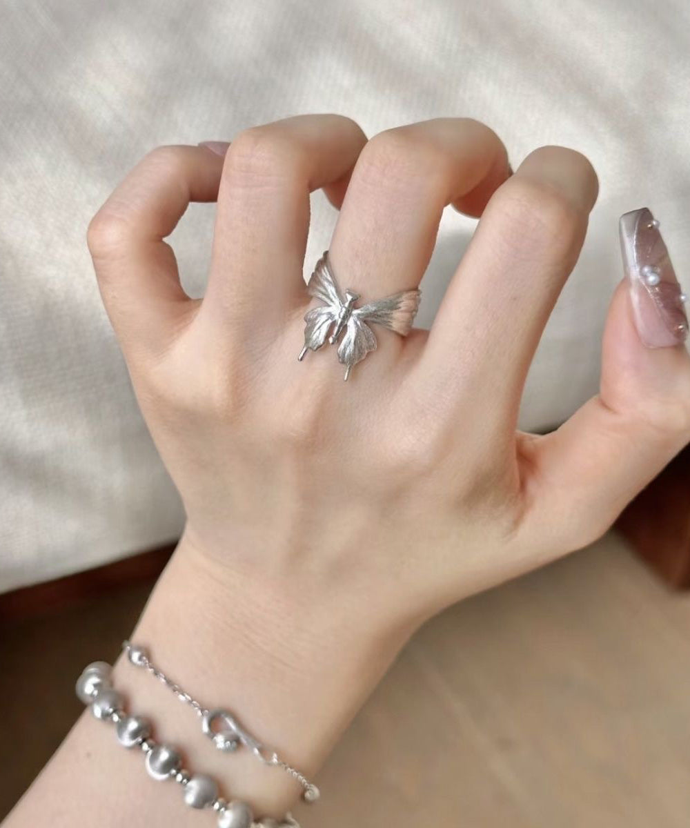 Bagues en argent sterling avec nœud en soie fine - Amawinc
