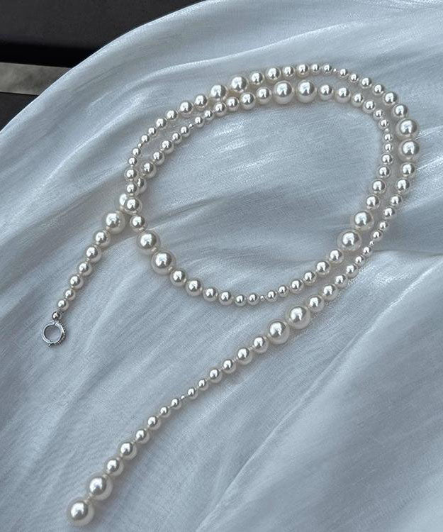Collier de perles en alliage de cuivre blanc fin - Amawinc