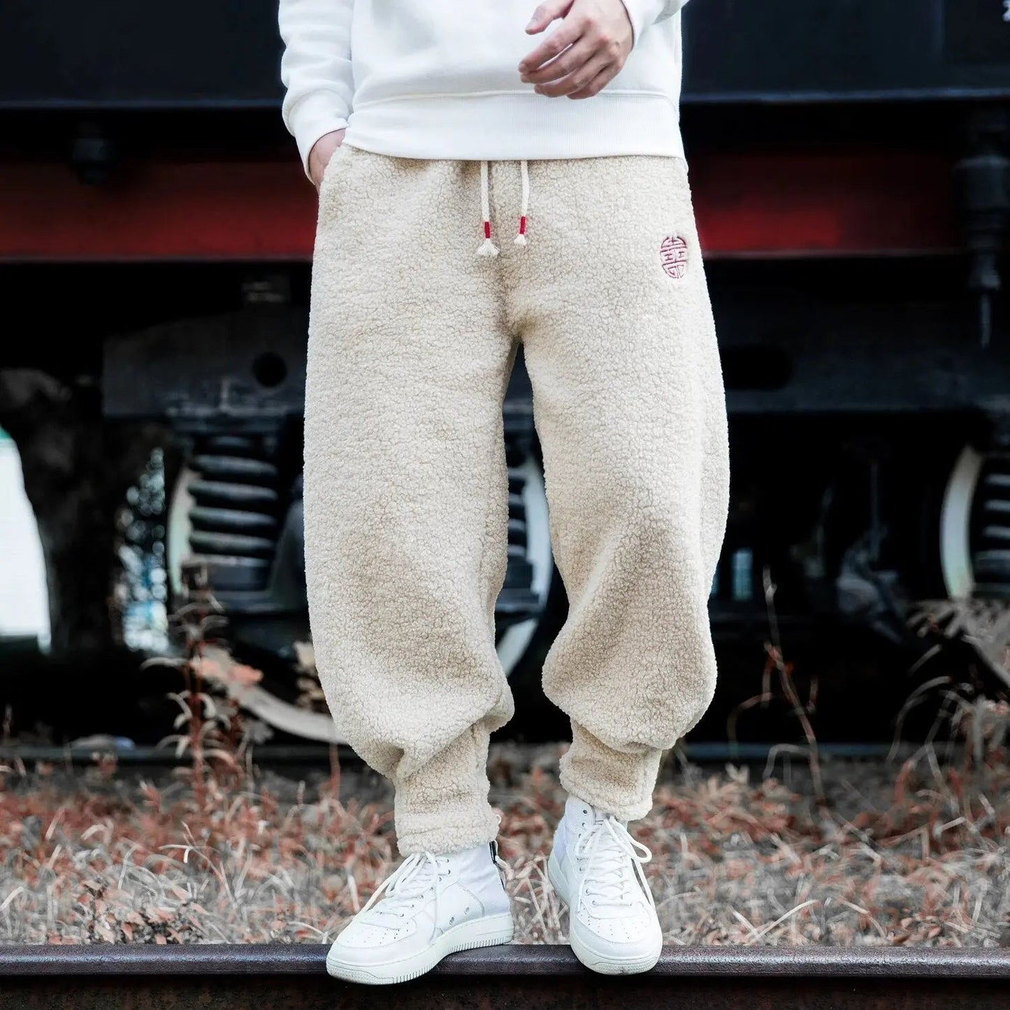 Joggeurs Polaires Urbains Avec Ceinture À Cordon Confort Doux Écologique Amawinc