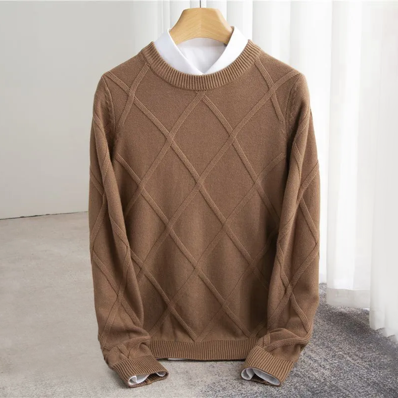 Pull En Cachemire Premium François Blanchet Motif Subtil Pour Un Look Sophistiqué Et Confortable