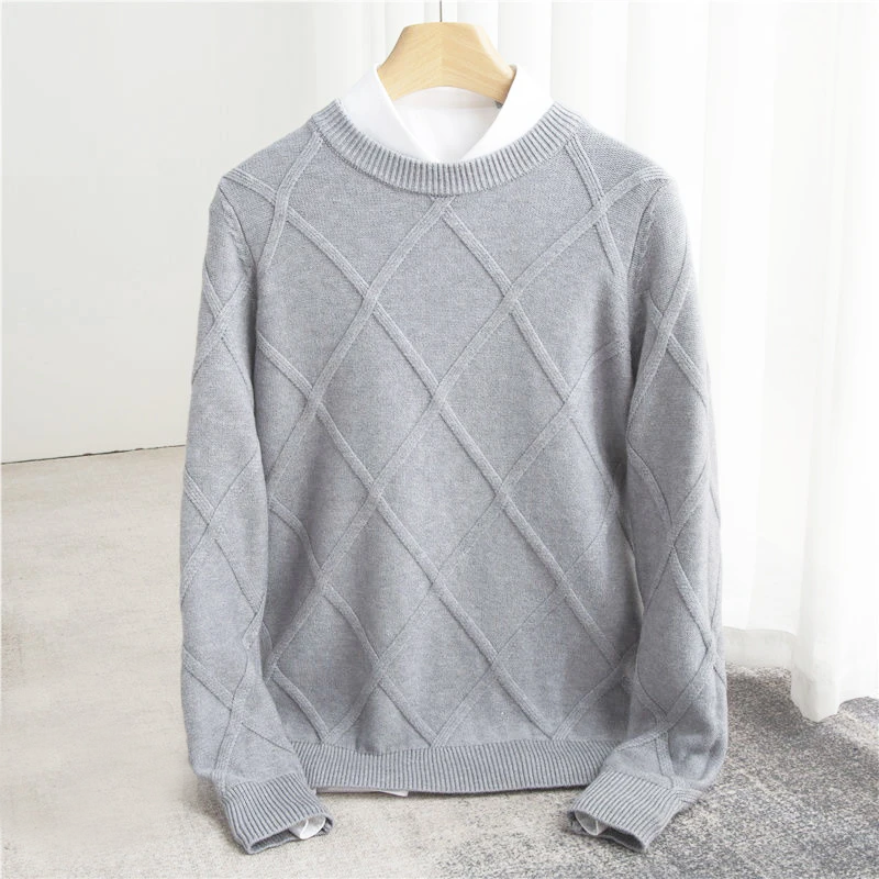 Pull En Cachemire Premium François Blanchet Motif Subtil Pour Un Look Sophistiqué Et Confortable