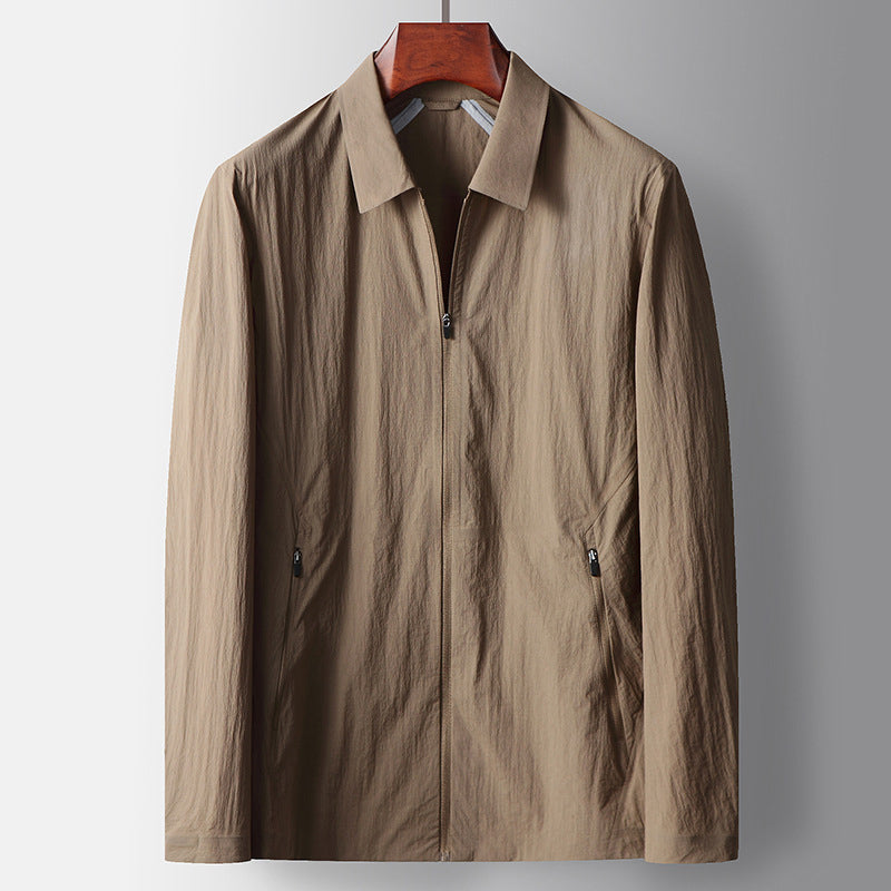 Veste Urbaine François Blanchet Sur Mesure En Nylon Zip Résistante Au Vent Coupe Droite