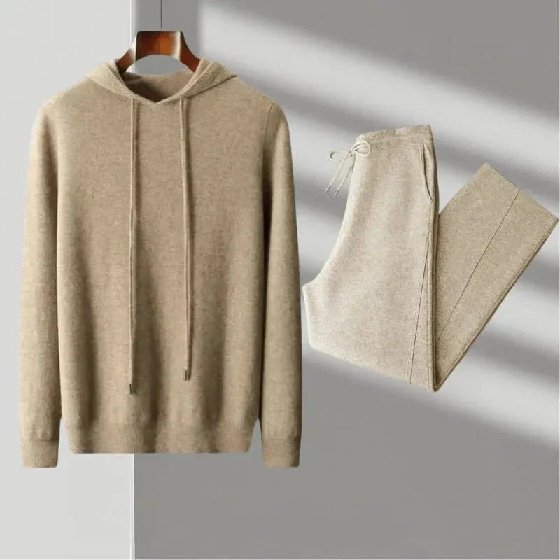 Ensemble Hoodie Et Jogger En Laine Mérinos 100 Pour Cent Confort Respirant Pour Maison Et Voyage