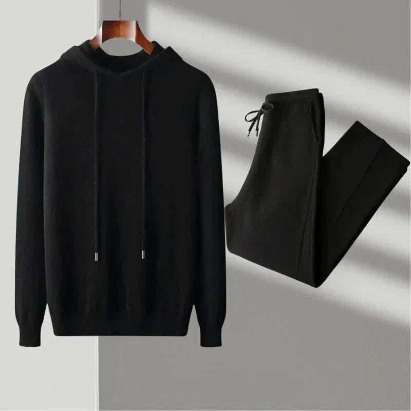 Ensemble Hoodie Et Jogger En Laine Mérinos 100 Pour Cent Confort Respirant Pour Maison Et Voyage