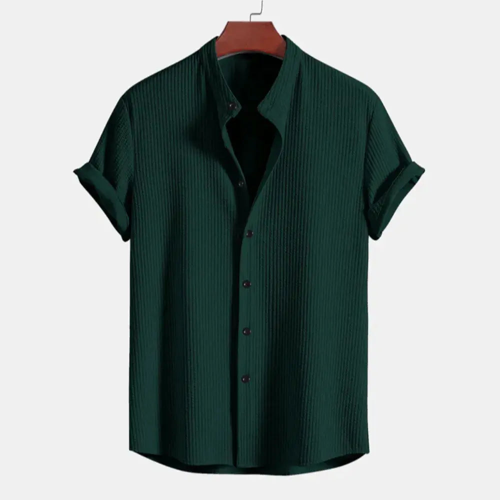 Amawinc Chemise Franklin Sleek À Côtes Ultra Douce Coupe Ajustée Pour Le Travail Et Les Sorties