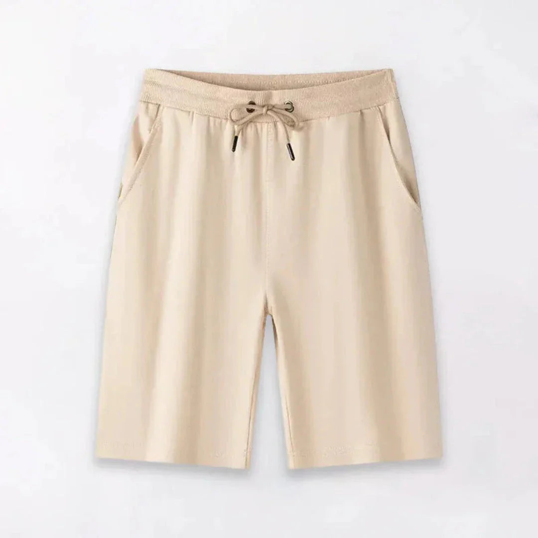 Fred Shorts Homme Léger À Cordon Amawinc Coton Respirant Été Style Décontracté Confort