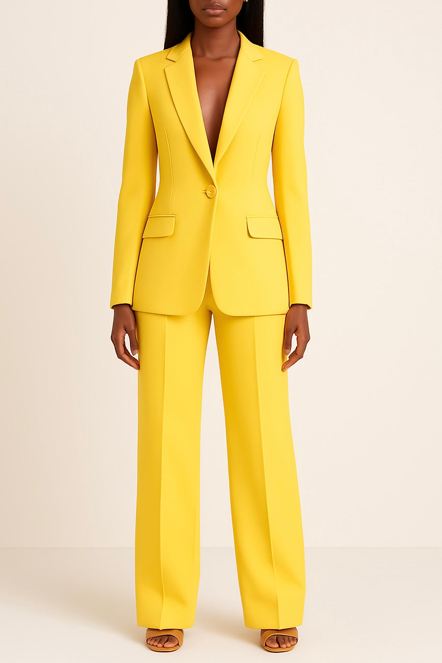 Ella Ensemble Tailleur Élégant Pour Femme Avec Blazer Long Sur Mesure Pour Professionnel Et Occasions