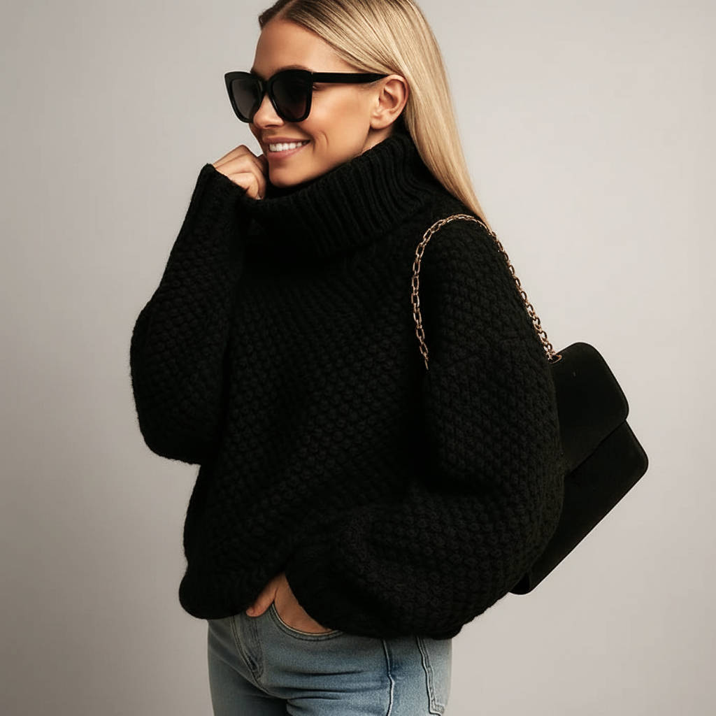 Pull En Maille Épaisse Pour Femmes Confortable Décontracté Idéal Hiver Quotidien Chic