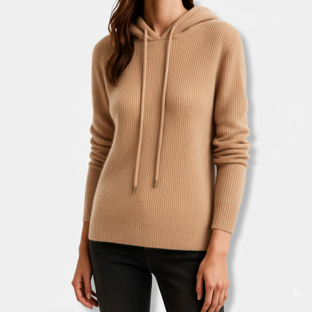 Hoodie Femme En Maille Coupe Décontractée Capuche Manches Raglan Longues Élégant Confortable Idéale Style Sophistiqué