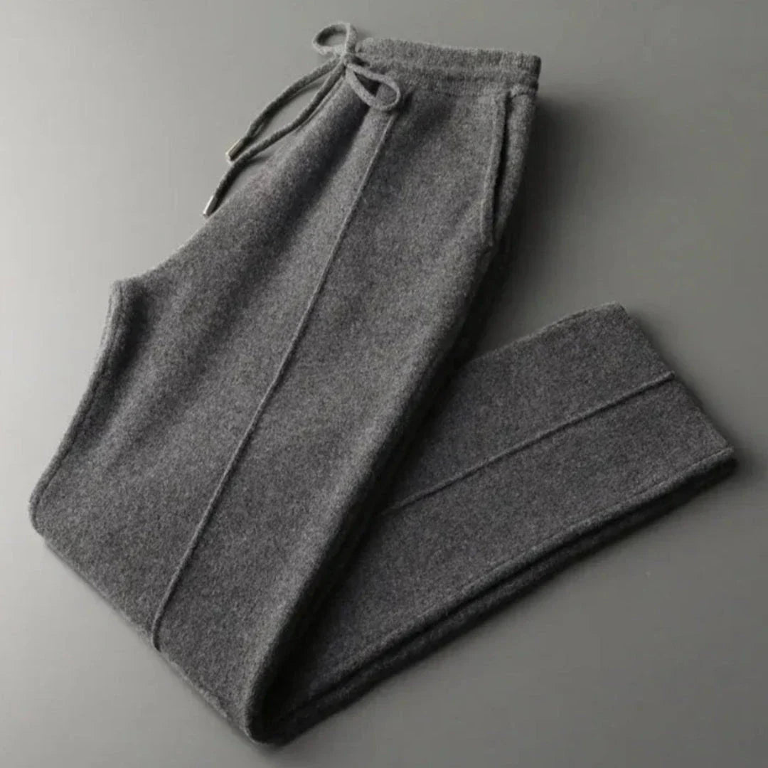 Gio Pantalon Décontracté En Laine Mérinos 100 Pour Cent Confort Léger Et Respirant Avec Coupe Fuselée Moderne