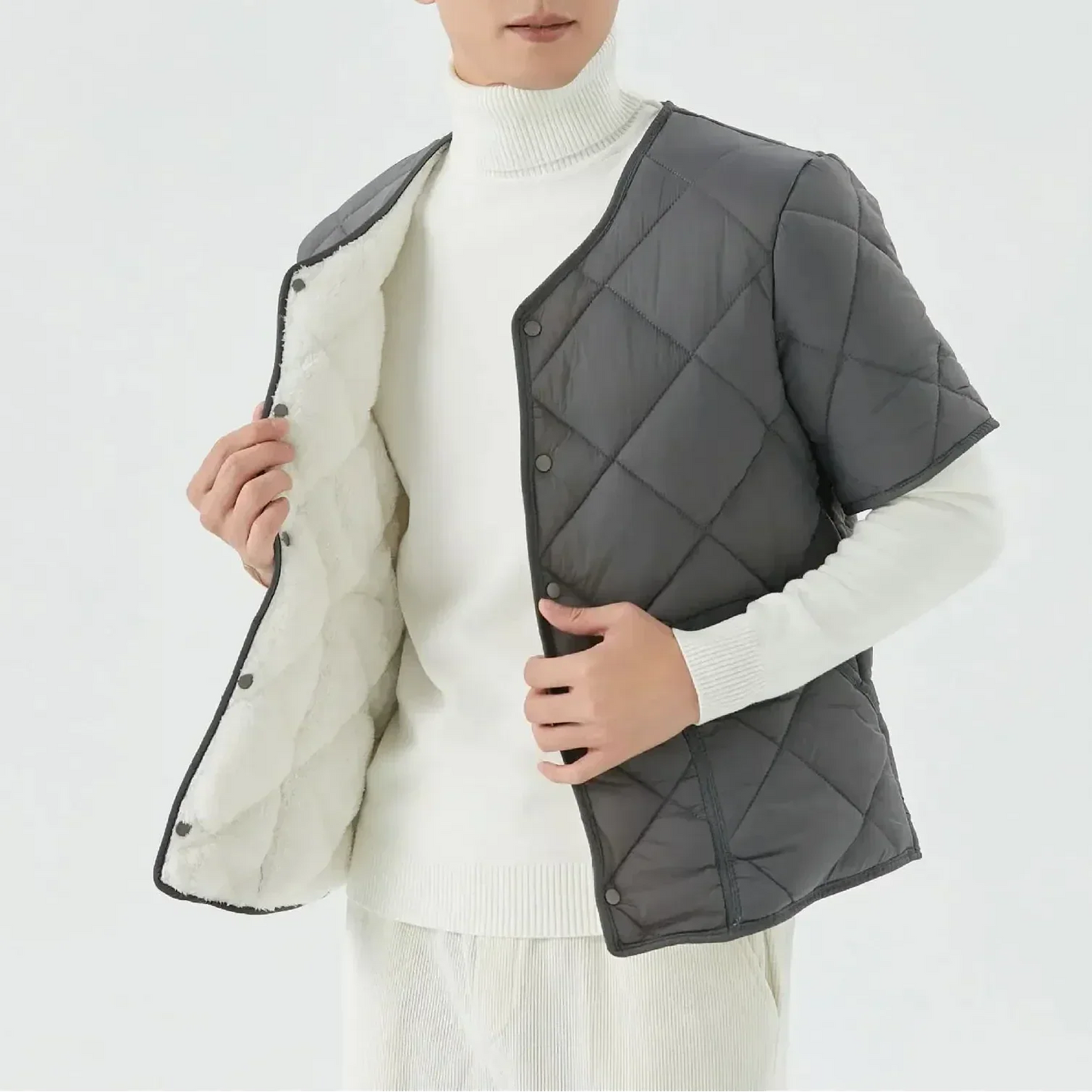 Gio Gilet Matelassé En Polaire Douce Pour Automne Et Hiver Polyvalent Et Confortable