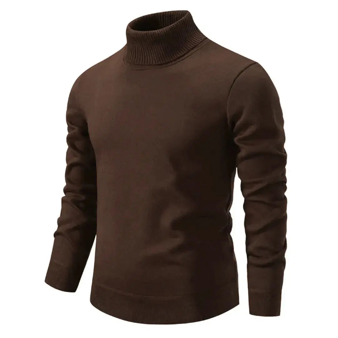 Pull Col Roulé Giovanni Classic en Laine Shetland pour Homme Amawinc Doux Premium Tricot Chaud Hiver Essentiel