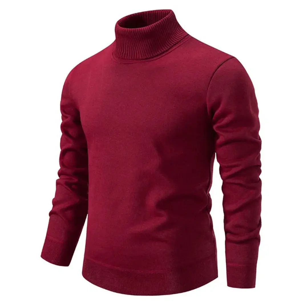 Pull Col Roulé Giovanni Classic en Laine Shetland pour Homme Amawinc Doux Premium Tricot Chaud Hiver Essentiel