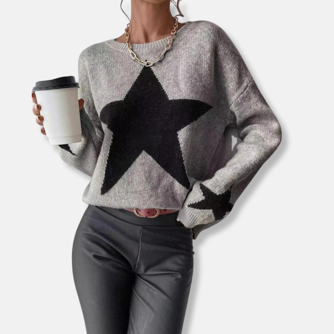 Pull Femme En Maille Douce Coupe Décontractée Col Rond Poignets Et Ourlets Côtes Style Élégant