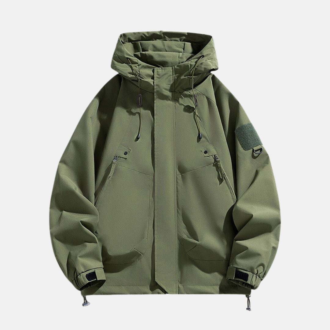 Veste Utilitaire Homme Décontractée Amawinc Tissu Technique Résistant À L'Eau Avec Poches Multiples