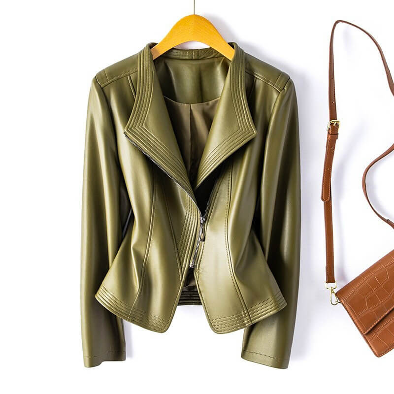 Sophie Veste En Cuir Végan Pour Femmes Amawinc Élégante Structurelle Moderne Chic