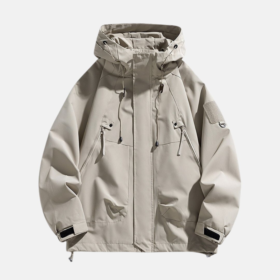Veste Utilitaire Homme Décontractée Amawinc Tissu Technique Résistant À L'Eau Avec Poches Multiples