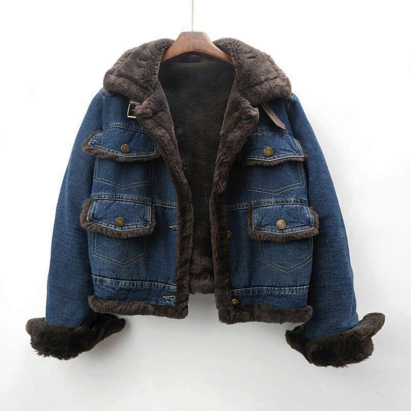 Manteau Bevrly Denim Par Giuliana Capsule Temporelle Vintage Confort Moderne Pour Layering Style Étudiant Rétro