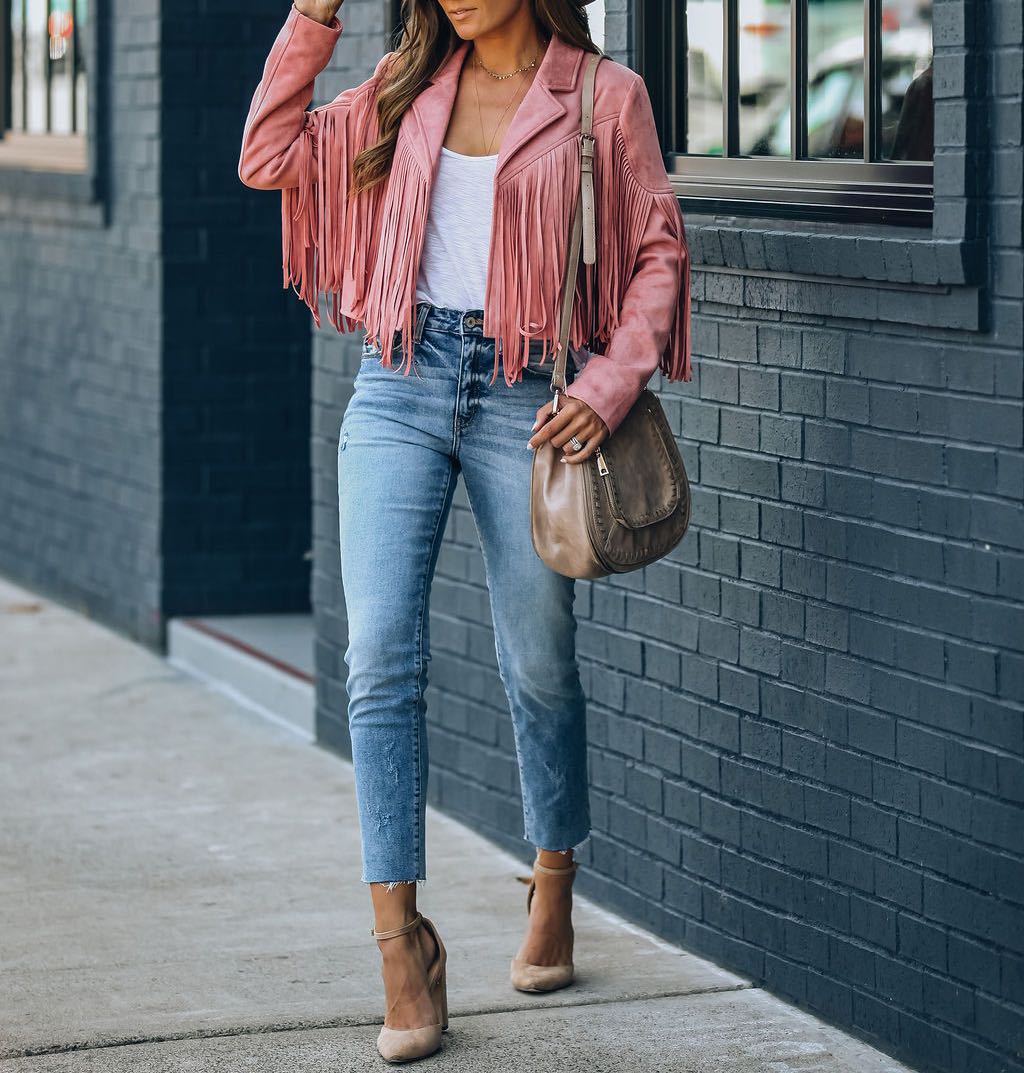 Danielle Veste Motarde En Daim Frangée Pour Femme Confort Chic Durable Allure Urbaine