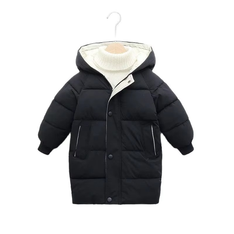 Veste À Capuche Longue Pour Enfants Chaud Hiver Pour Garçons Et Filles De 4 À 10 Ans
