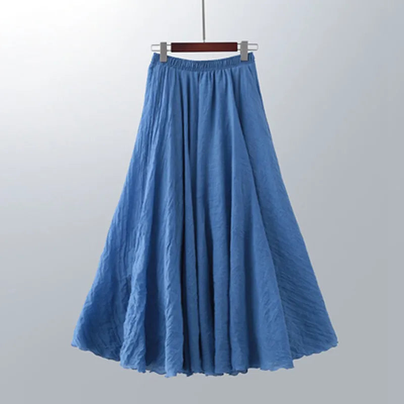 Jupe Maxi En Coton Lin Maci Rhode Par Amawinc Confort Respirant Et Silhouette Féminine Décontractée