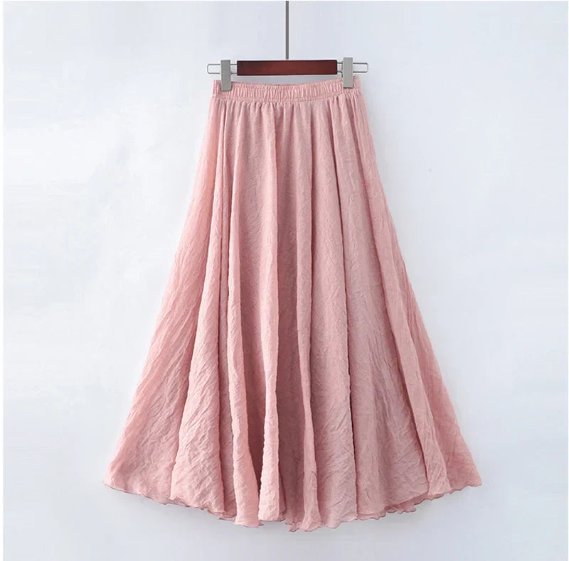 Jupe Maxi En Coton Lin Maci Rhode Par Amawinc Confort Respirant Et Silhouette Féminine Décontractée