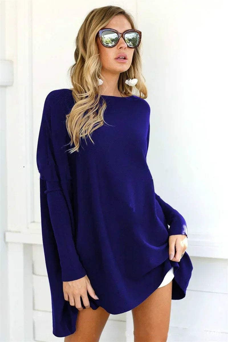 Pull Femme Oversize En Maille Douce Longueur Tunique Manches Longues Nordisk-Flair