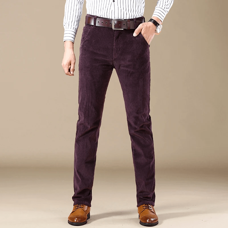 Pantalon Homme En Velours Côtelé Ethan Par Amawinc Pour L Hiver Confortable Durable Style Décontracté Et Semi Formelle