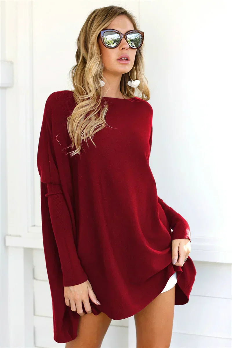 Pull Femme Oversize En Maille Douce Longueur Tunique Manches Longues Nordisk-Flair