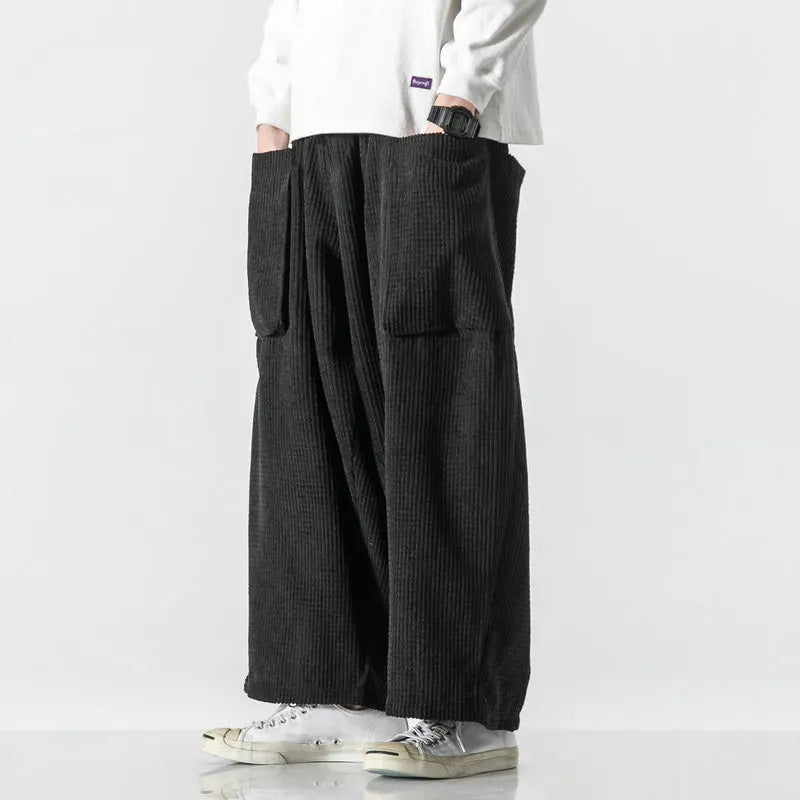 Pantalon Jogger Corduroy Corian Nostalgie Des Années 90, Coupe Large Droite Et Confort Premium