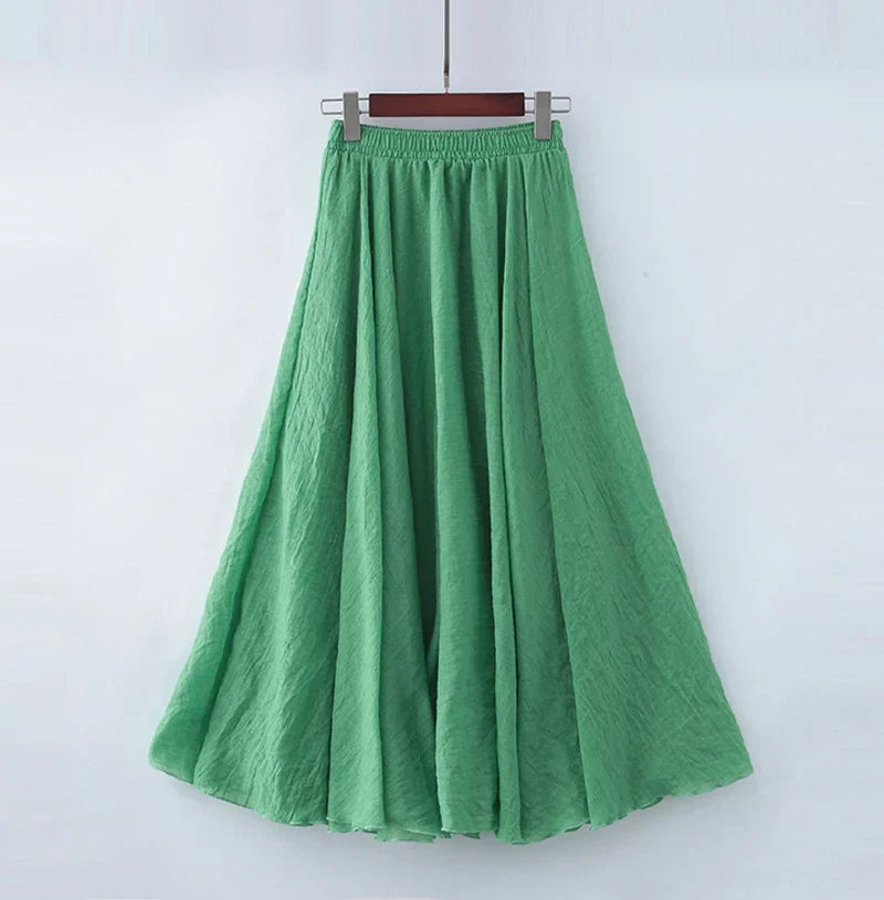 Jupe Maxi En Coton Lin Maci Rhode Par Amawinc Confort Respirant Et Silhouette Féminine Décontractée