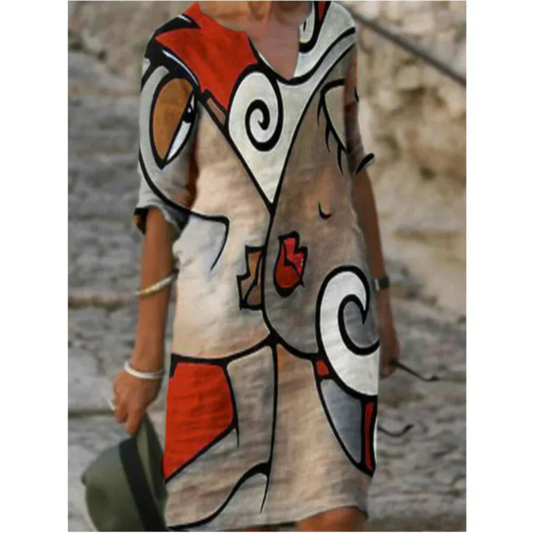 Robe Midi Fleurie Pour Femme À Encolure V Hailey Confort Élégance Artisanal Pour Révéler Votre Style Estival