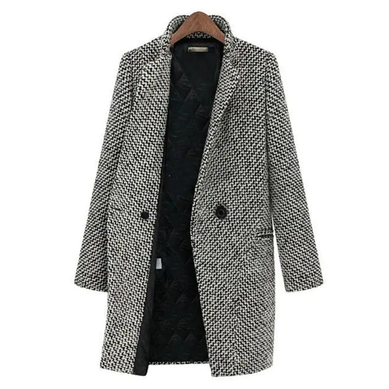 Chloe Manteau Long Chic Chaud Pour Femmes Amawinc Élégant Et Polyvalent Pour Travail Et Loisirs