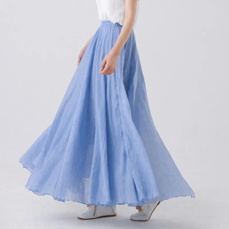 Jupe Maxi En Coton Lin Maci Rhode Par Amawinc Confort Respirant Et Silhouette Féminine Décontractée