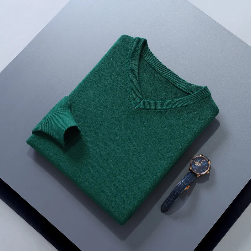 Pull En Mélange De Laine Vincent Reed Col V Adaptatif Confort Pour Bureau Et Sorties