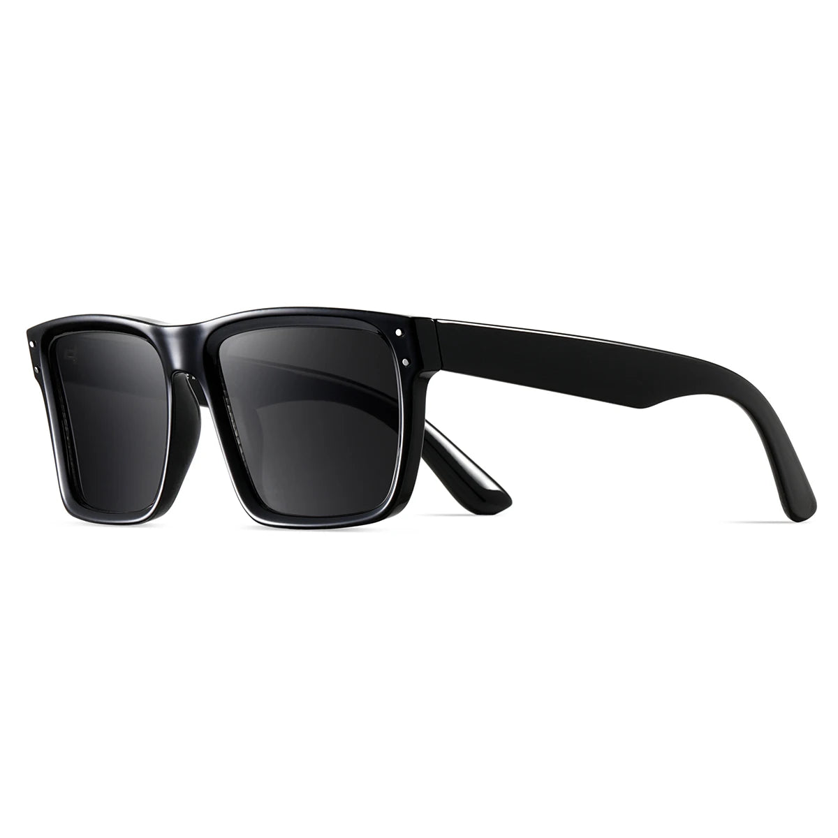 Lunettes Halden Carrées en Acétate Finition Brillante Silhouette Carrée à Angles Aigus Lentilles UV Protégées