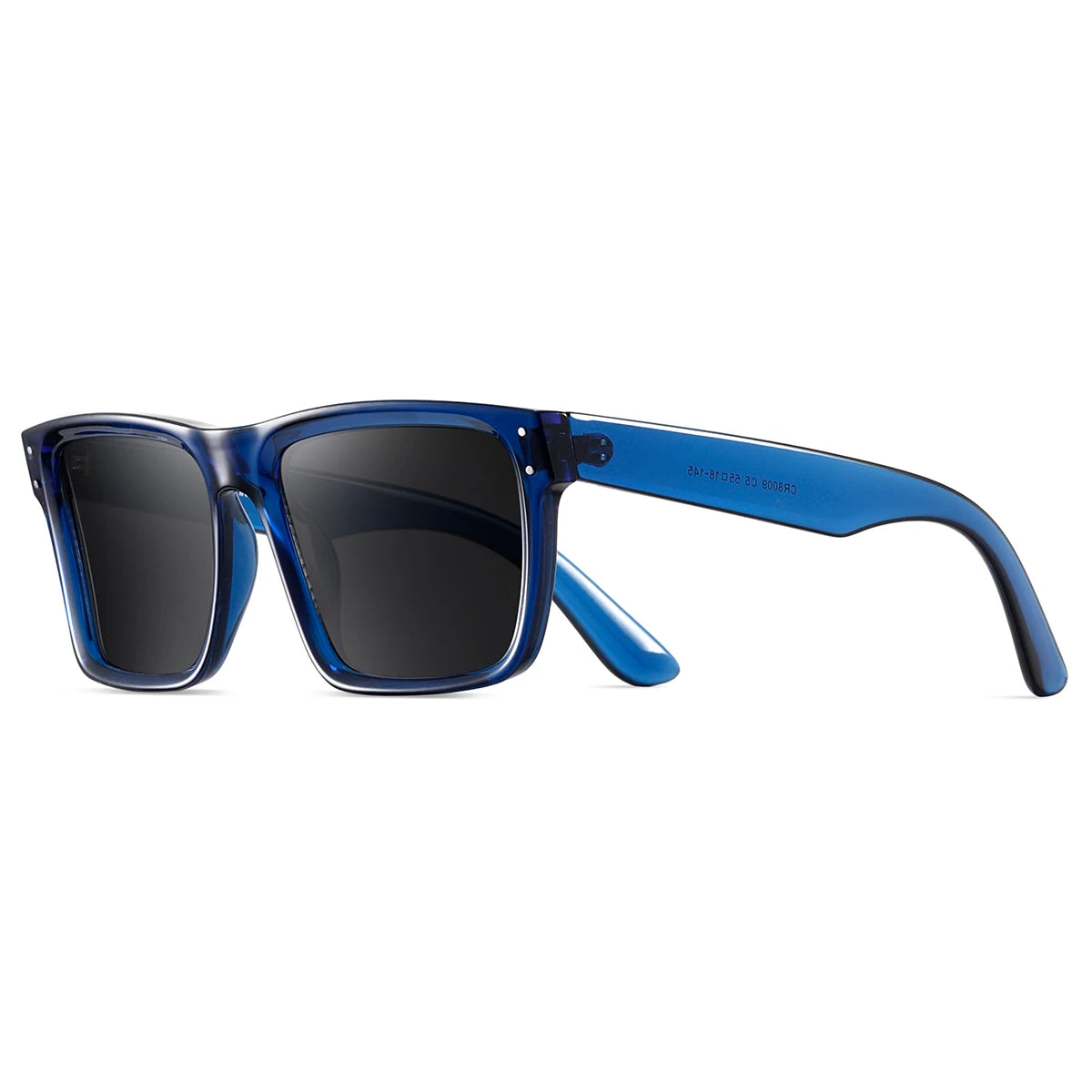 Lunettes Halden Carrées en Acétate Finition Brillante Silhouette Carrée à Angles Aigus Lentilles UV Protégées