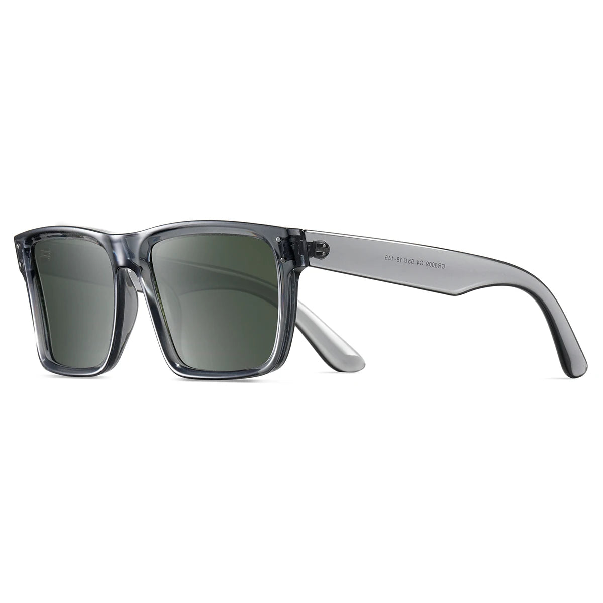 Lunettes Halden Carrées en Acétate Finition Brillante Silhouette Carrée à Angles Aigus Lentilles UV Protégées