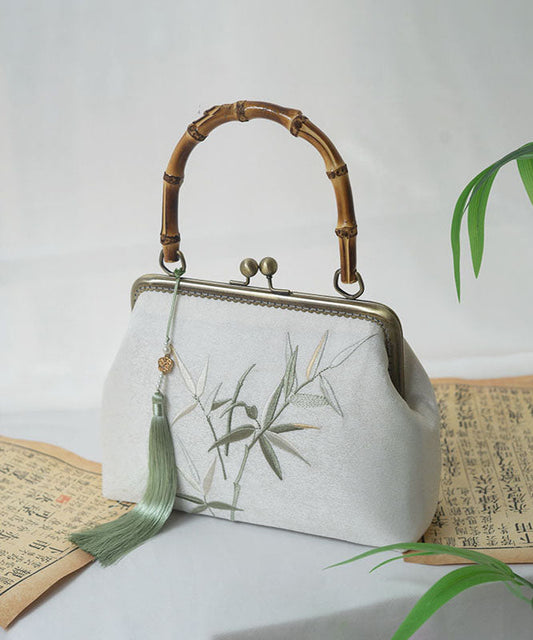 Sac fourre-tout de style chinois brodé en bambou fait main - Amawinc