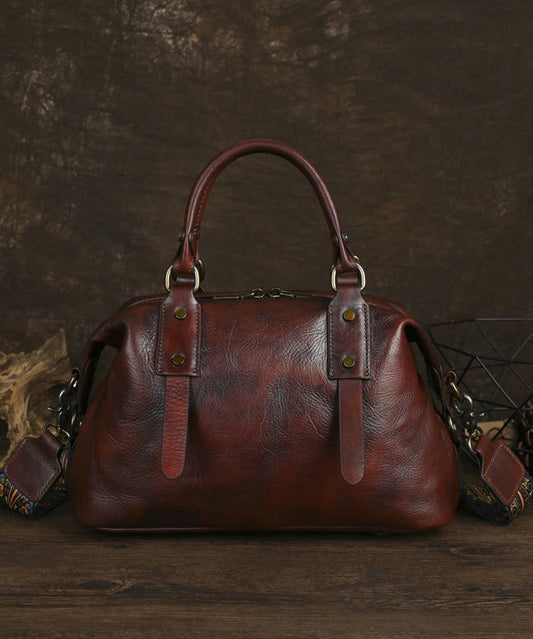 Sac fourre-tout vintage en cuir de veau de grande capacité, fait main, style café - Amawinc