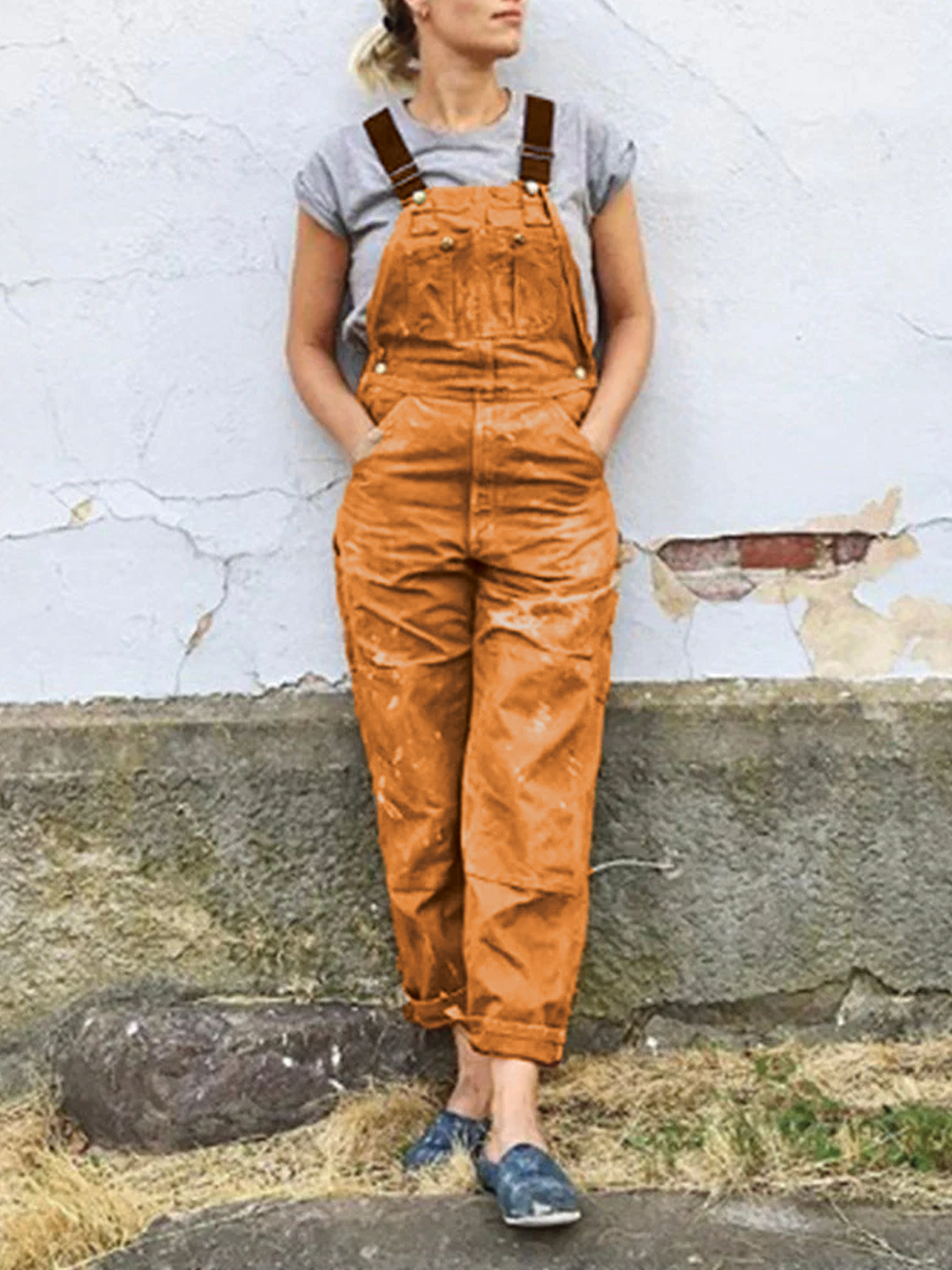 Salopette Utilitaire Carol À Bavette Pour Travail Et Jardinage Durable Confortable Et Stylée Streetwear Tous Saisons