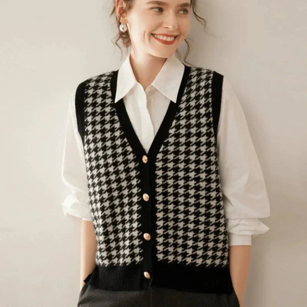 Veste Harriet Pied-De-Poule Légère Pour Une Silhouette Polyvalente Et Épurée Par Amawinc